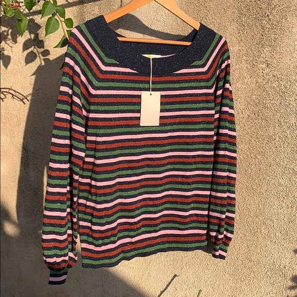 NWT Boden knitted top w/sparkle metallic shine